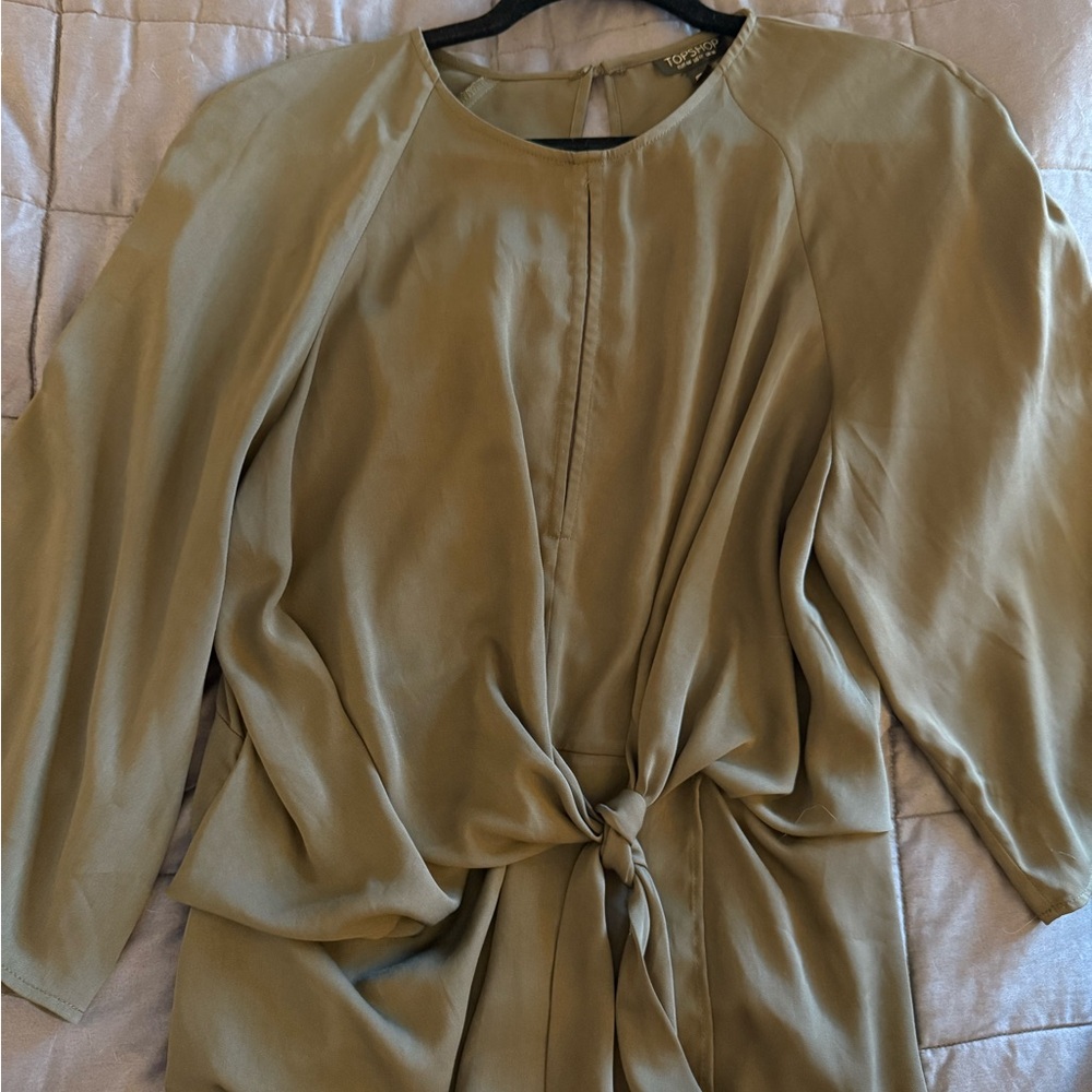 Topshop Khaki Blouse